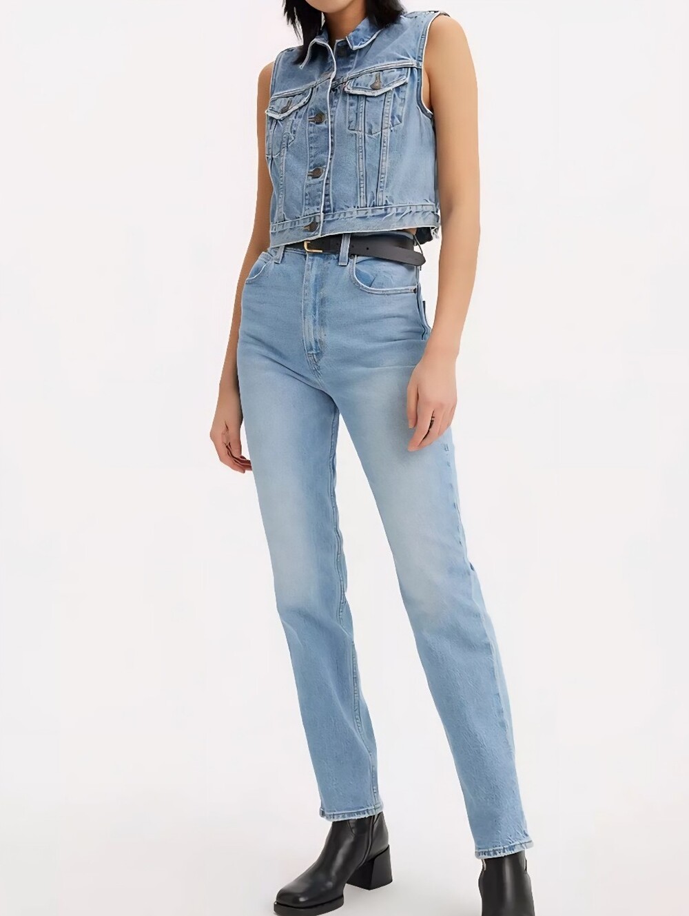 Sz 25 Levi's '70s High-Rise Slim Straight-Leg Jeans W25 L29